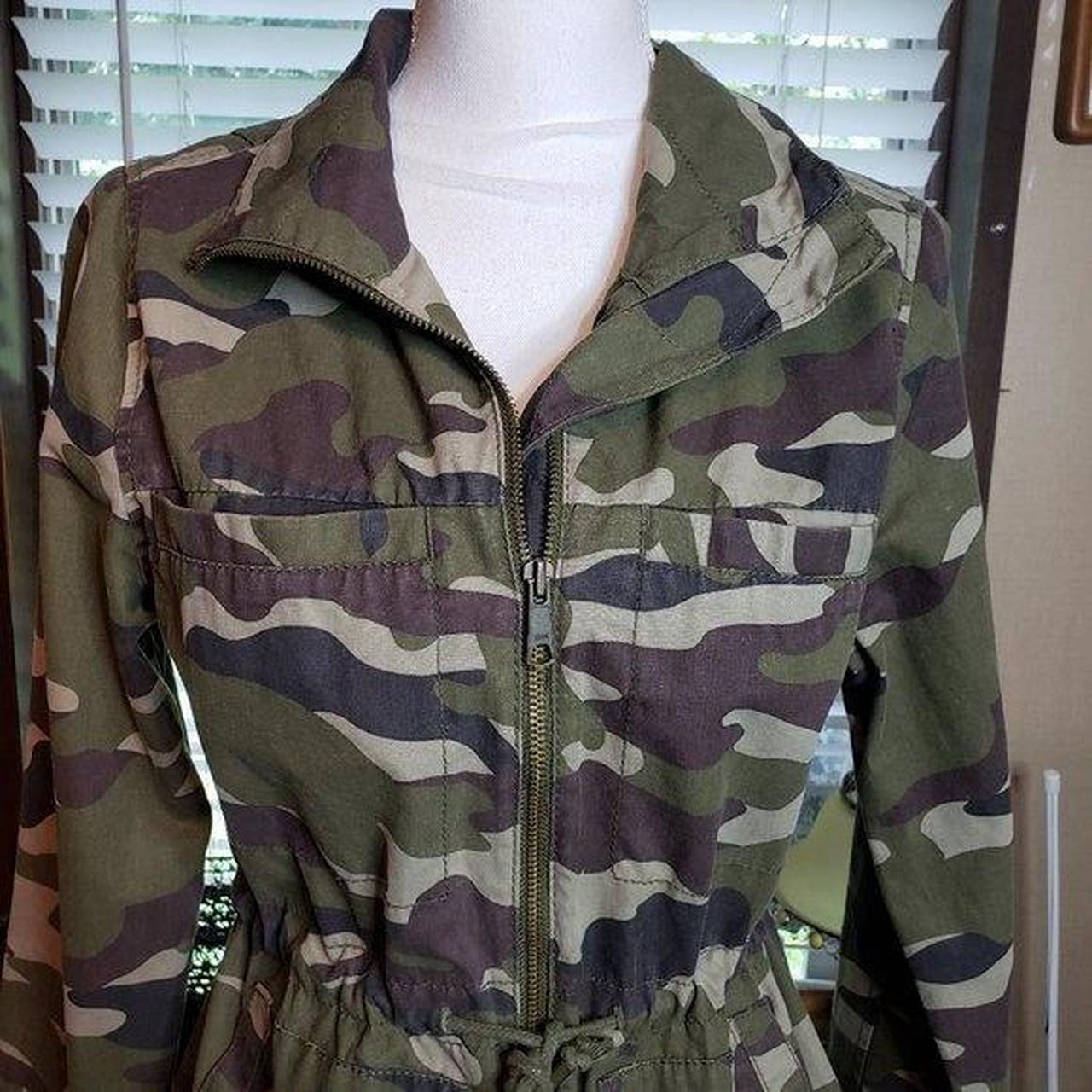 Old Navy Camo Utility Jacket 4 Pockets Full Zip. Depop