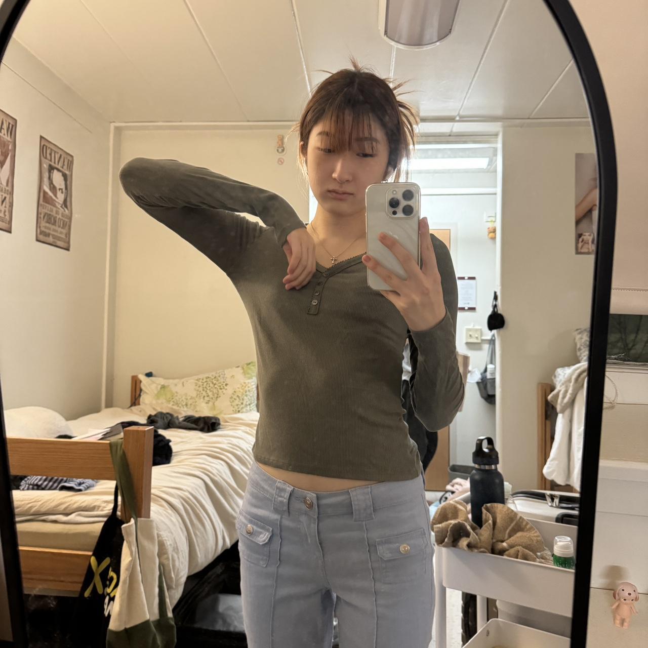 twilight core green long sleeve. cuter if its a... - Depop