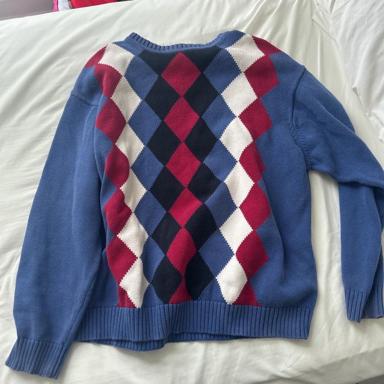 oversized blue sweater! really cute design and super... - Depop