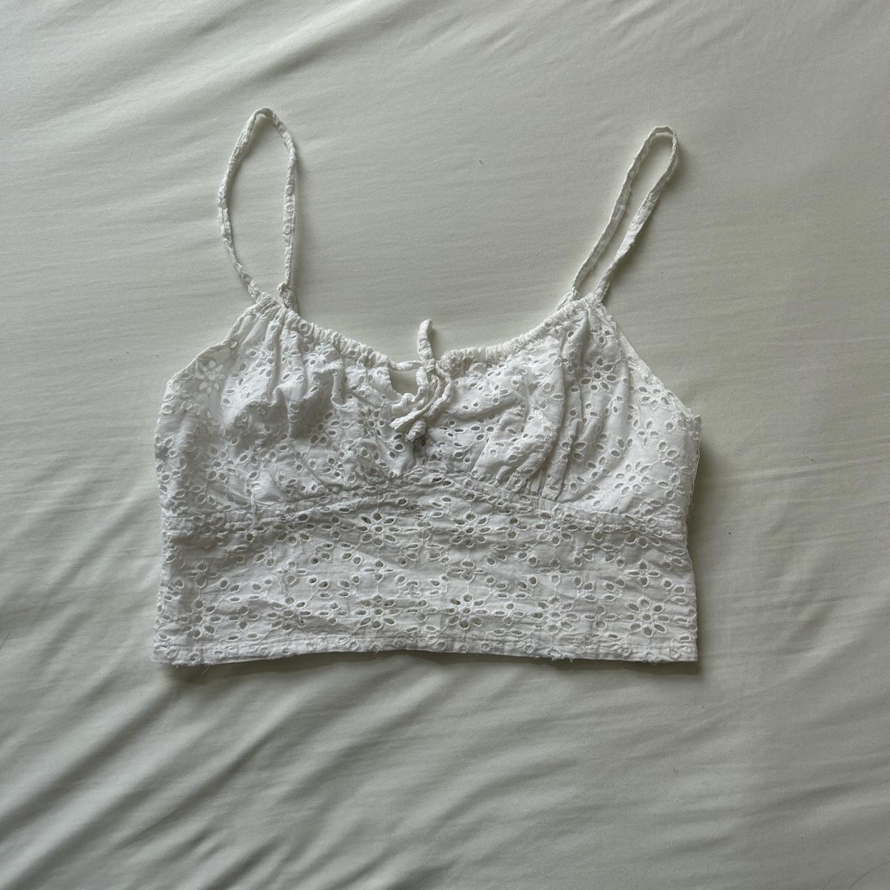 white cropped tank top! This is the cutest top for... - Depop