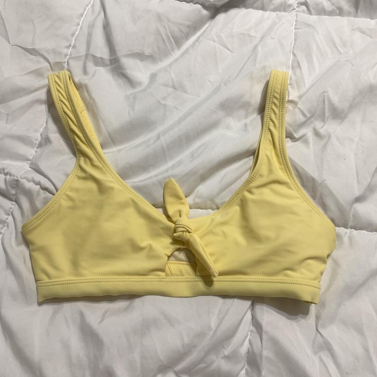 Women's Yellow Bikini-and-tankini-tops | Depop