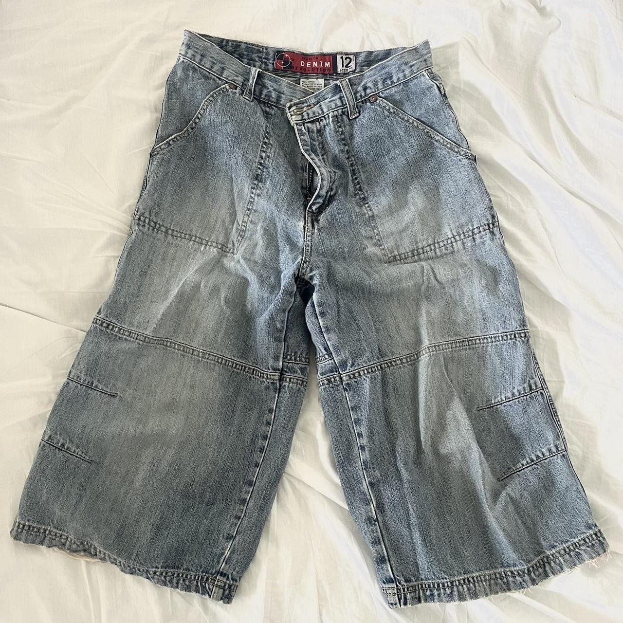 Denim jorts. In good condition although the hems are... - Depop