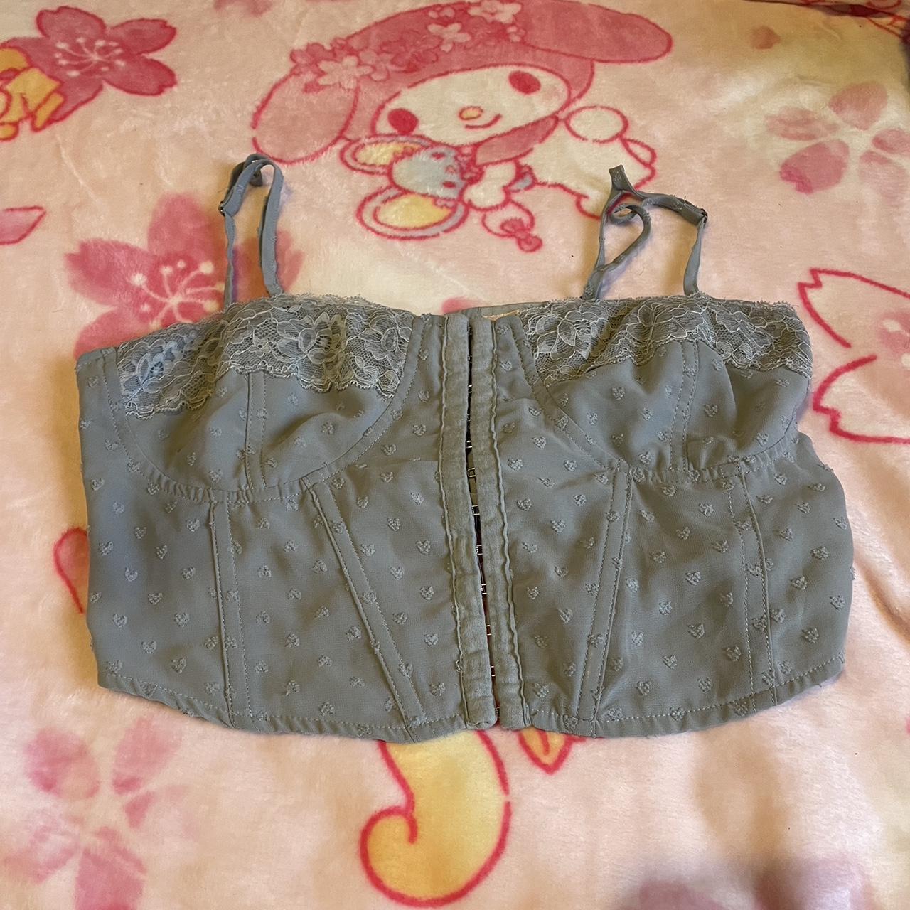 Urban Outfitters Women's Green Corset Depop