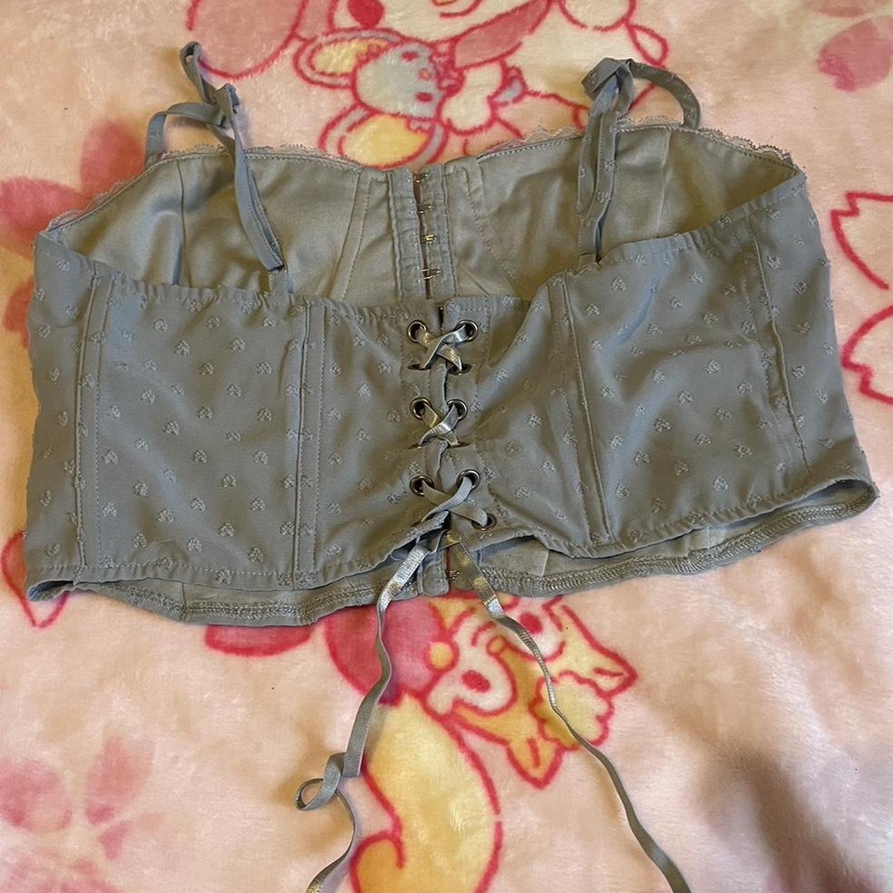 Urban Outfitters Women's Green Corset Depop