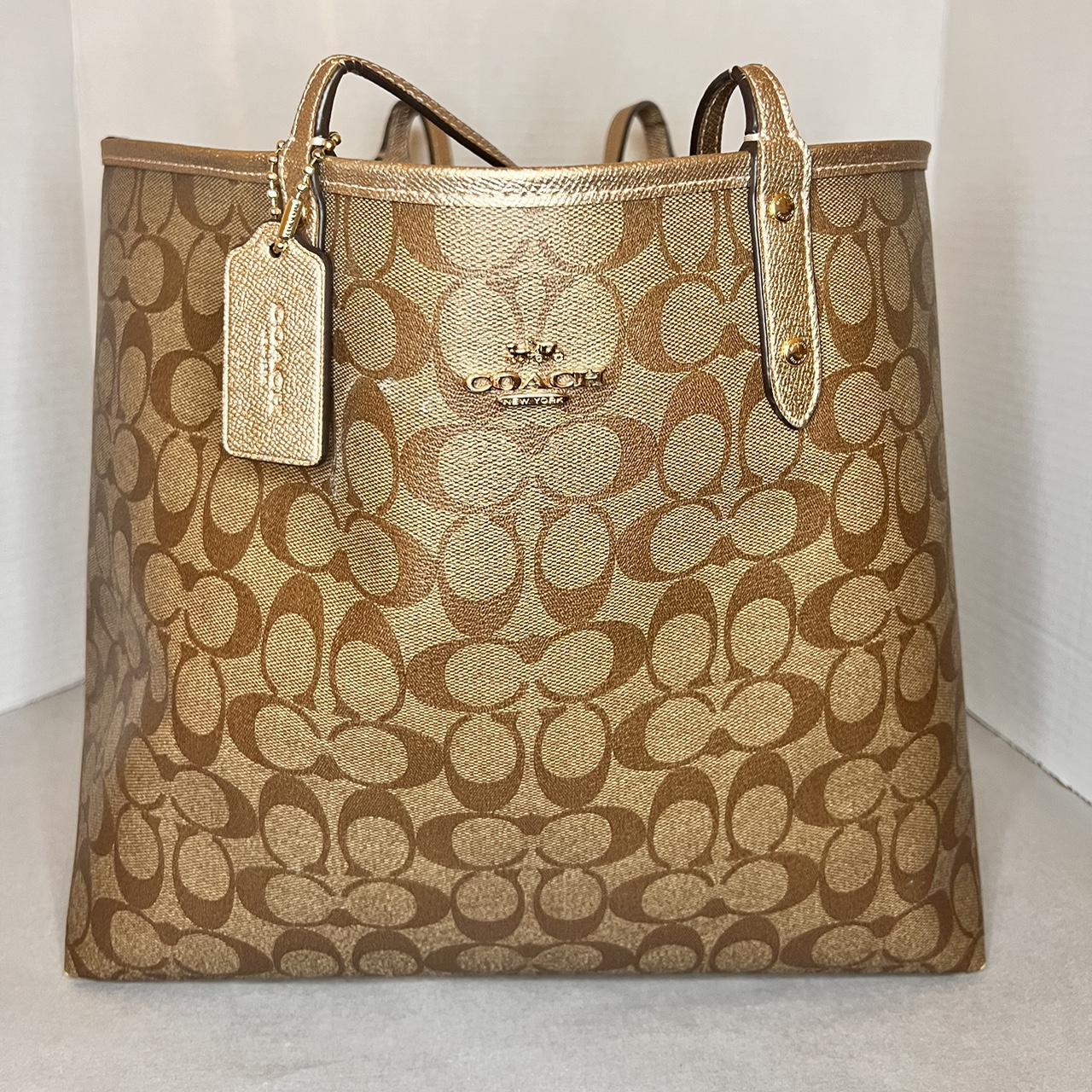 Coach on sale tote reversible