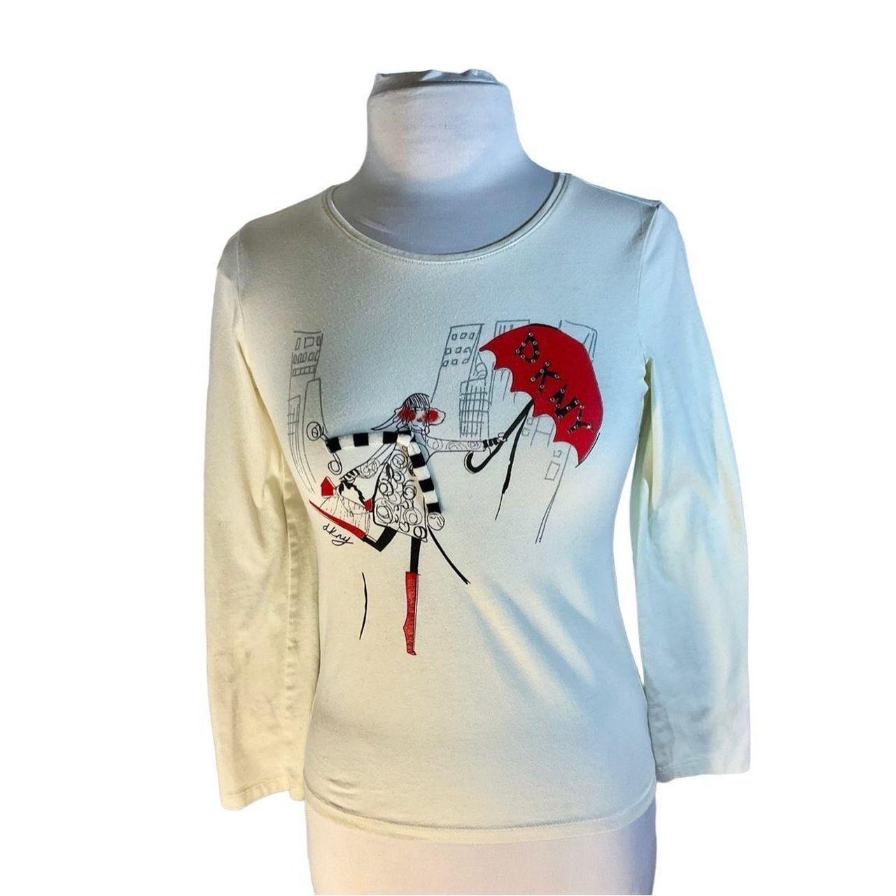 Adorable Girls Large Donna Karan long sleeve top Depop