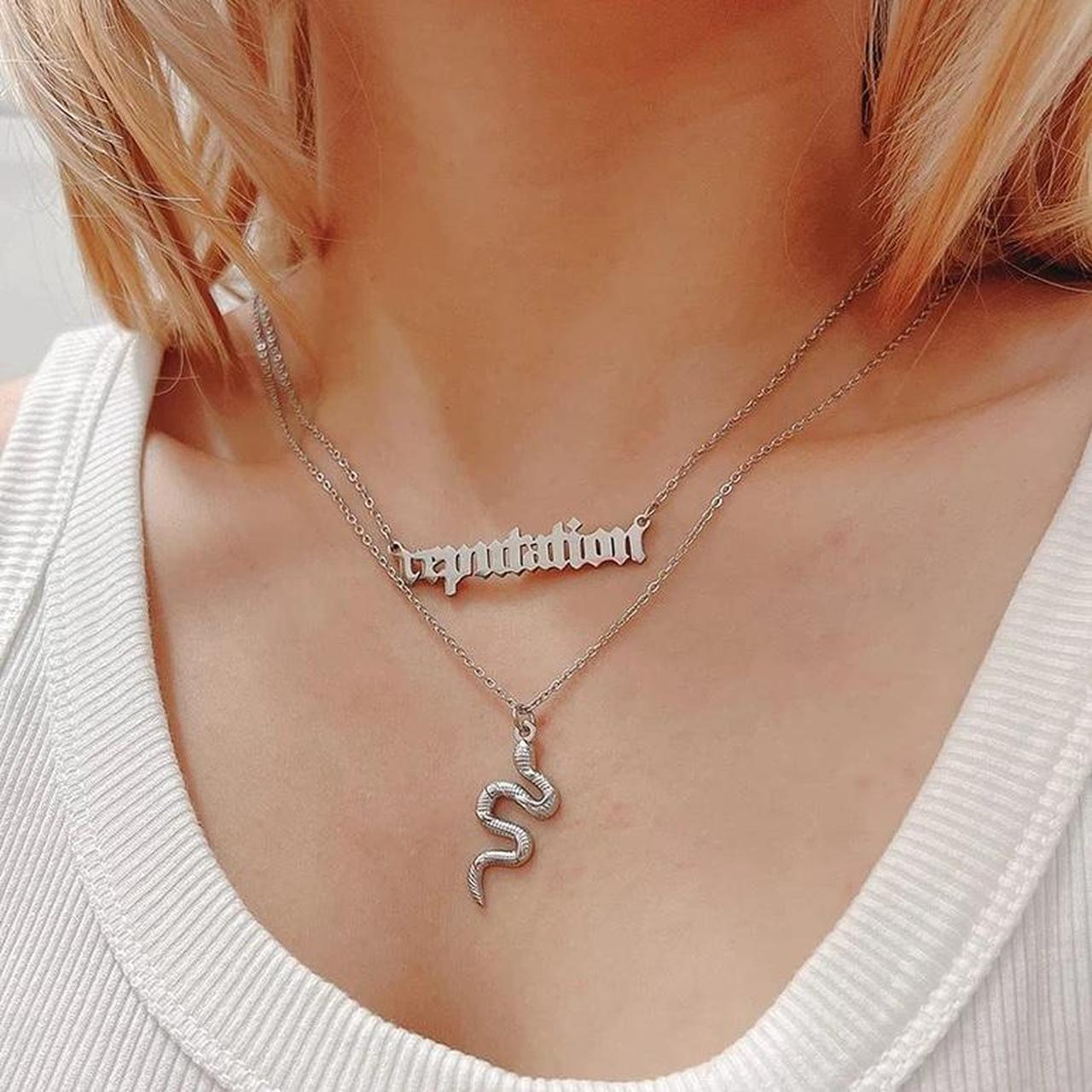 taylor swift reputation necklace ネックレス Taylor Swift - Reputation - Album Cover Art Pendant Necklace