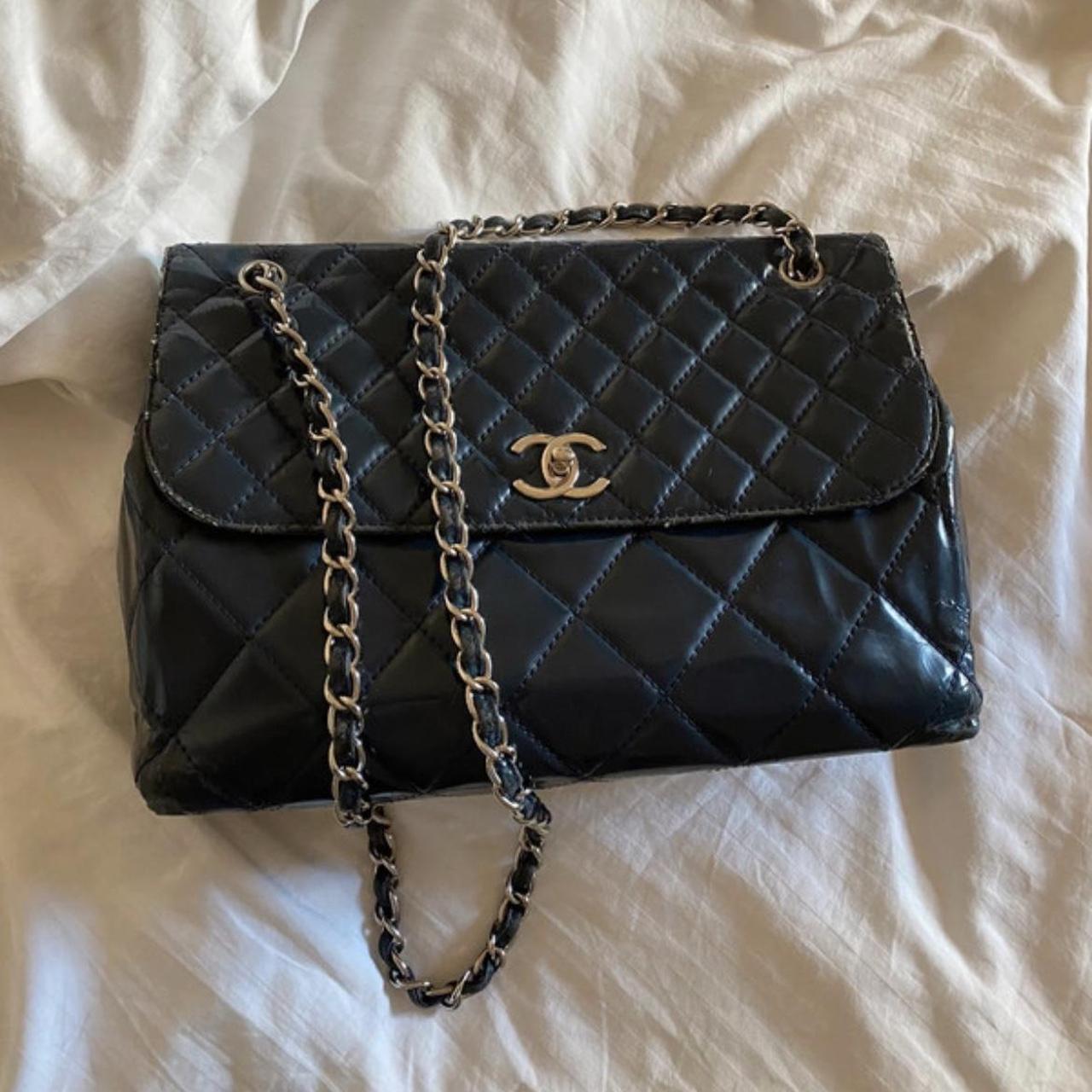 Chanel Women's Navy Bag | Depop