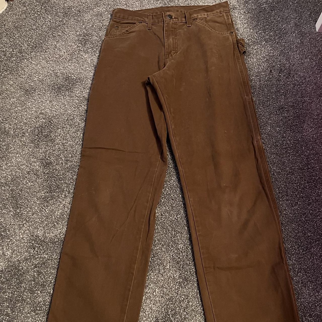 Brown Dickies Size 30/32 #dickies #brownpants... - Depop