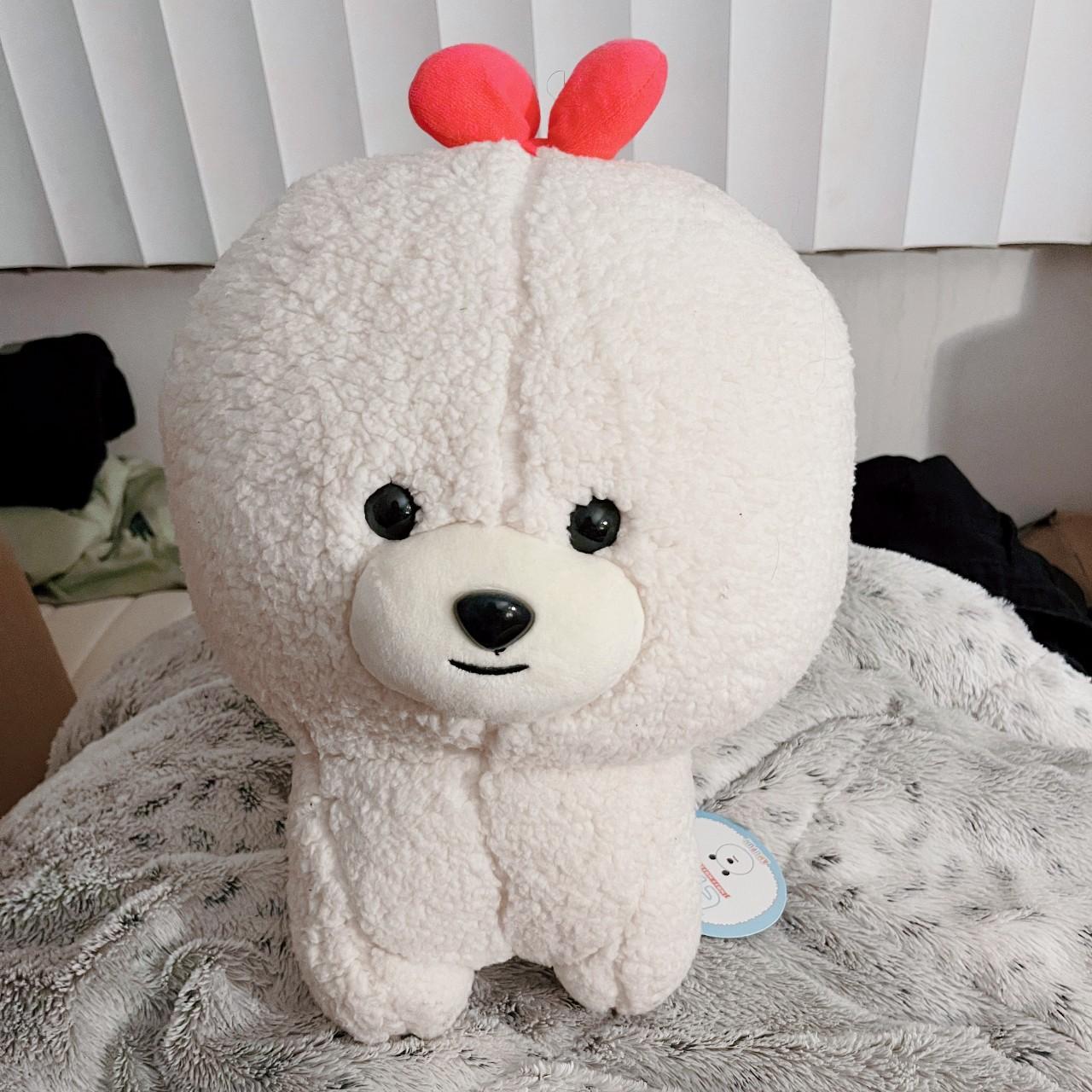 white puffy dog plush ☆ shipping: $5 cute and in... - Depop