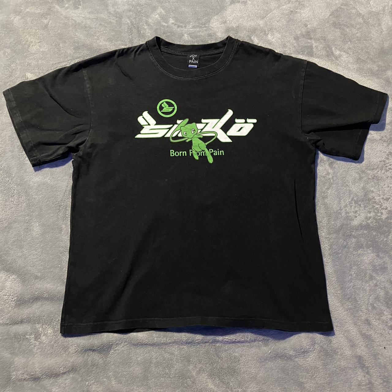 Green Sicko Mew Shirt “Born From Pain” Large /... - Depop