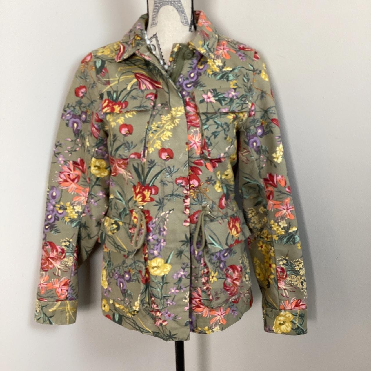 H&M Women’s Olive Green Floral Cargo Utility