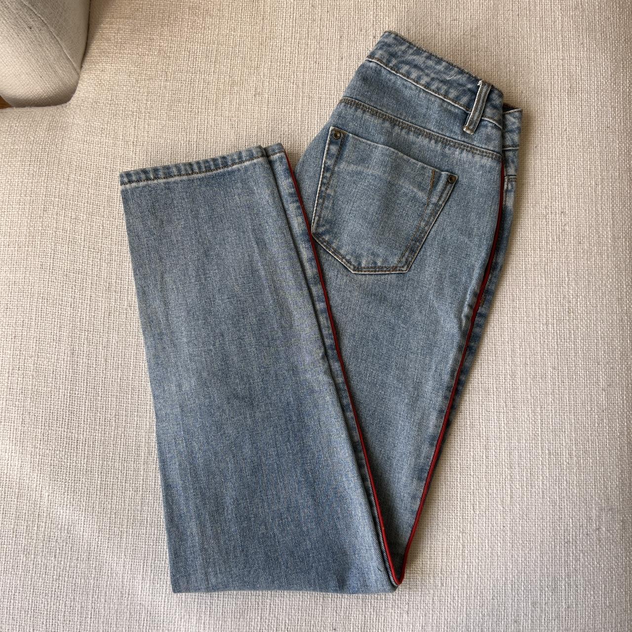 A Loves A Women's Blue and Red Jeans (3)