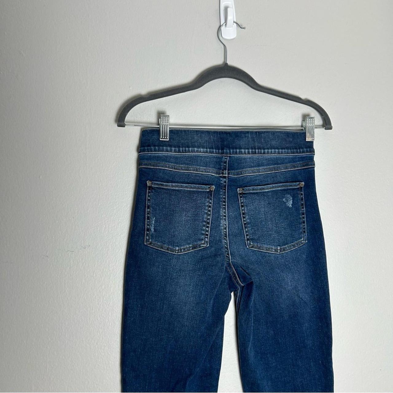 Spanx blue distressed skinny jeans Size: S NWTG - Depop