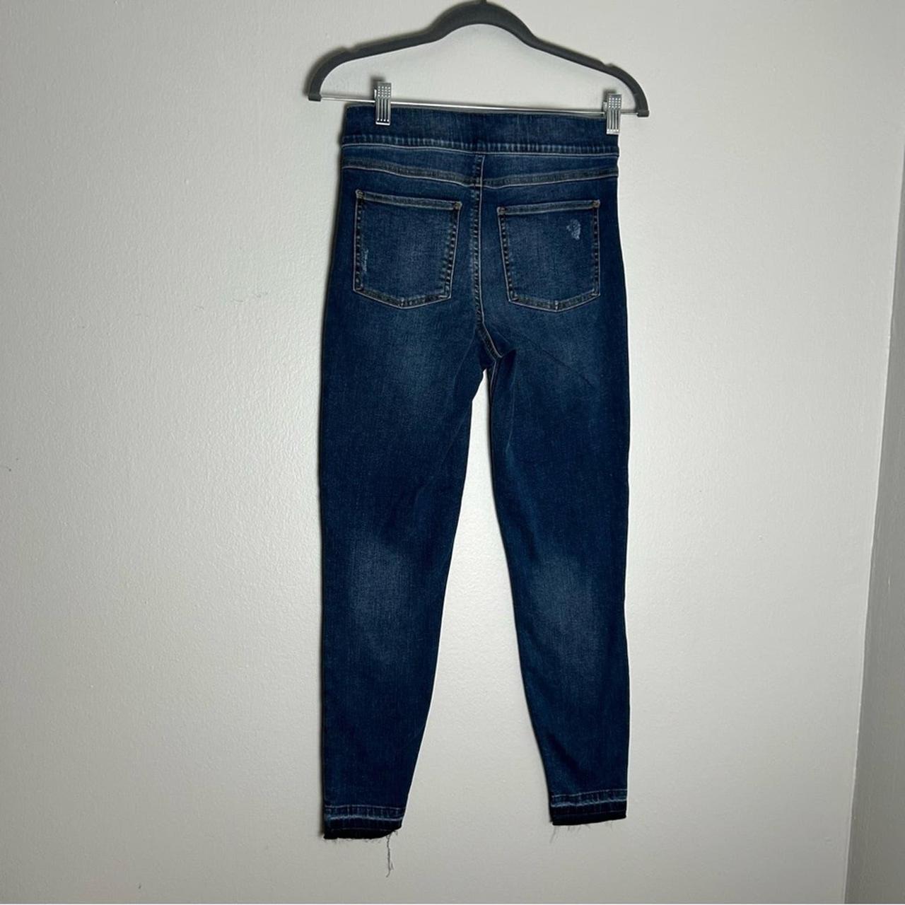 Spanx blue distressed skinny jeans Size: S NWTG - Depop