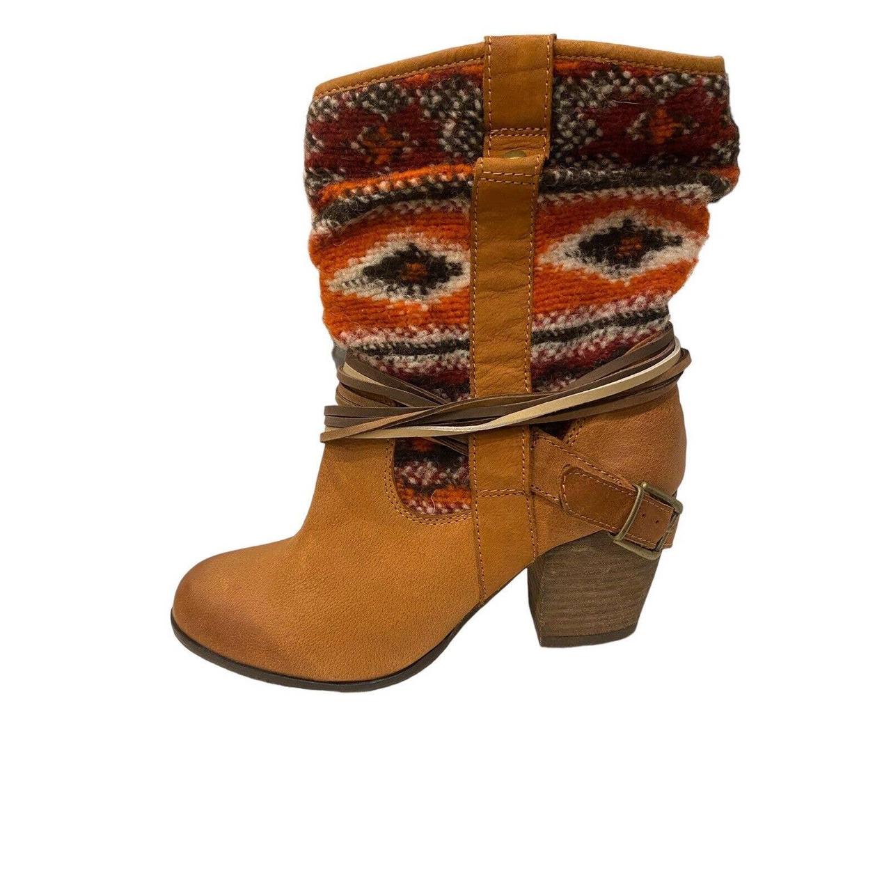 Steve madden cognac leather on sale boots