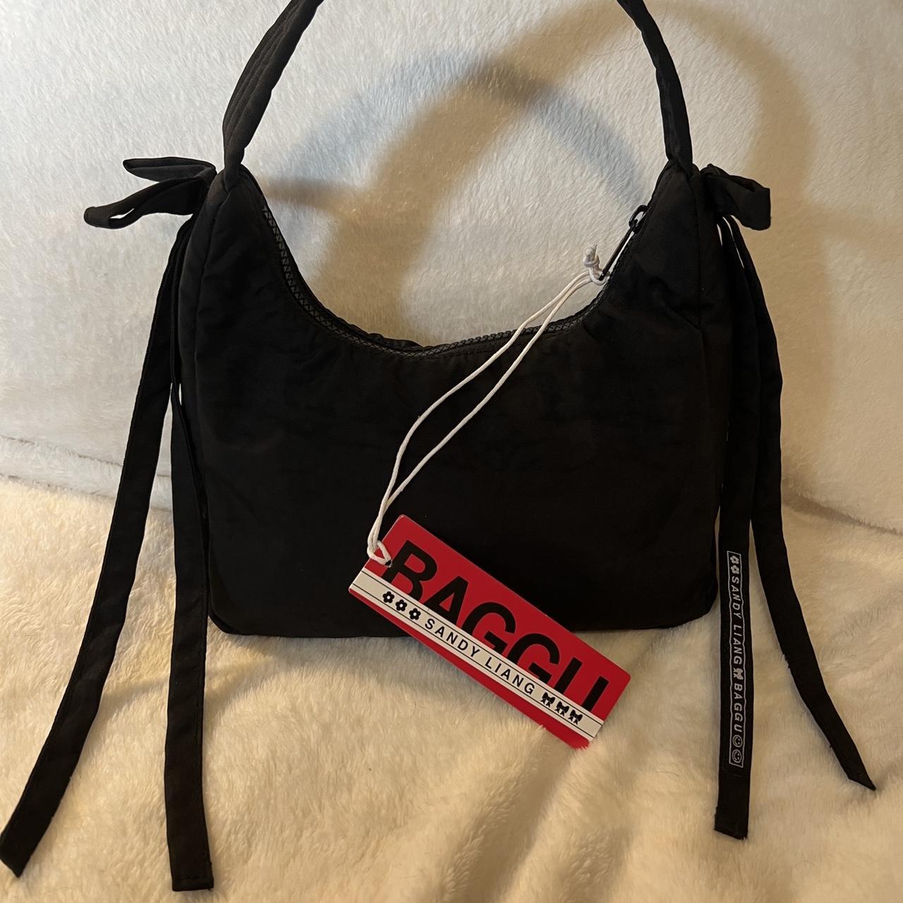 Sandy Liang Baggu Black Mini Bow Bag NWT Brand new... - Depop