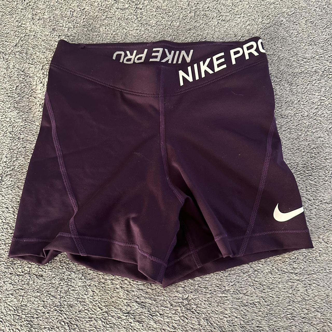 Purple Nike pro athletic shorts size xs send... - Depop