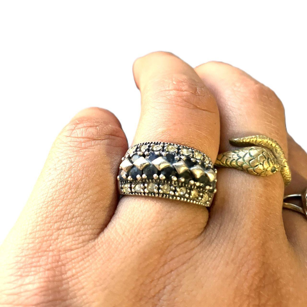 Source Unknown Men's Ring - Silver/Black – Unisex… - image 1