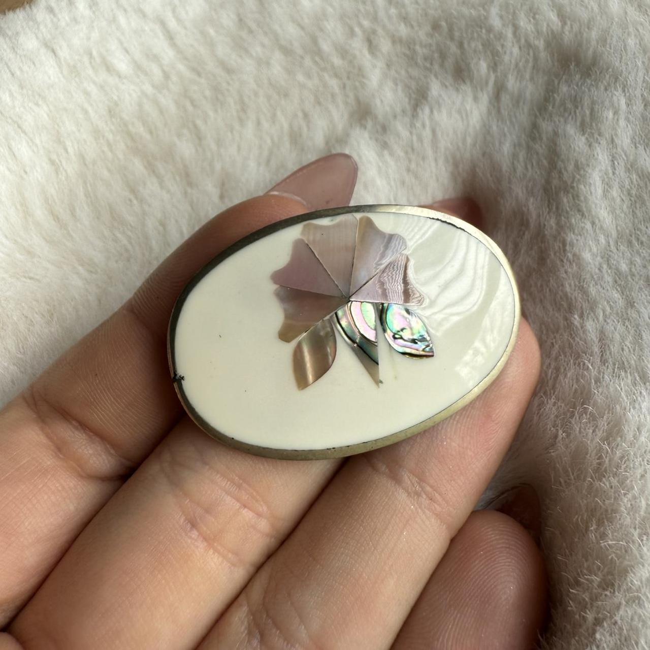 Vintage Women's Brooch - Multi/Silver – Basic whi… - image 2