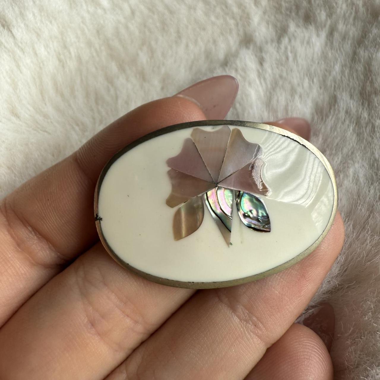 Vintage Women's Brooch - Multi/Silver – Basic whi… - image 1