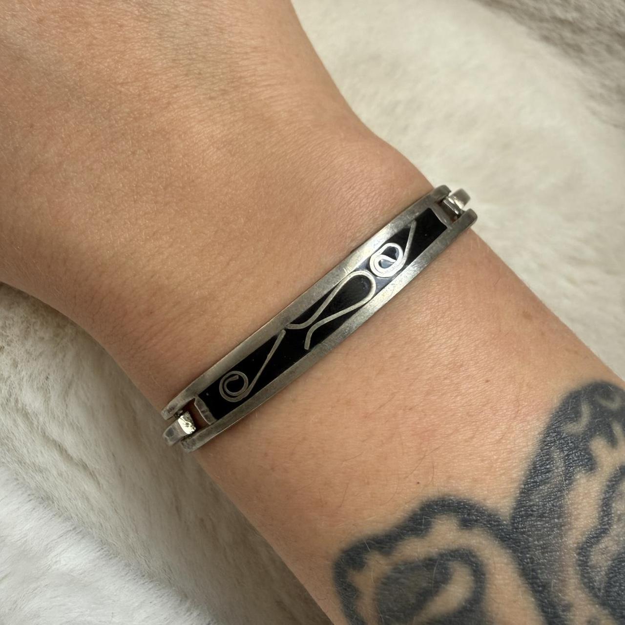 Preloved Women's Bracelet - Silver/Black – Basic … - image 1