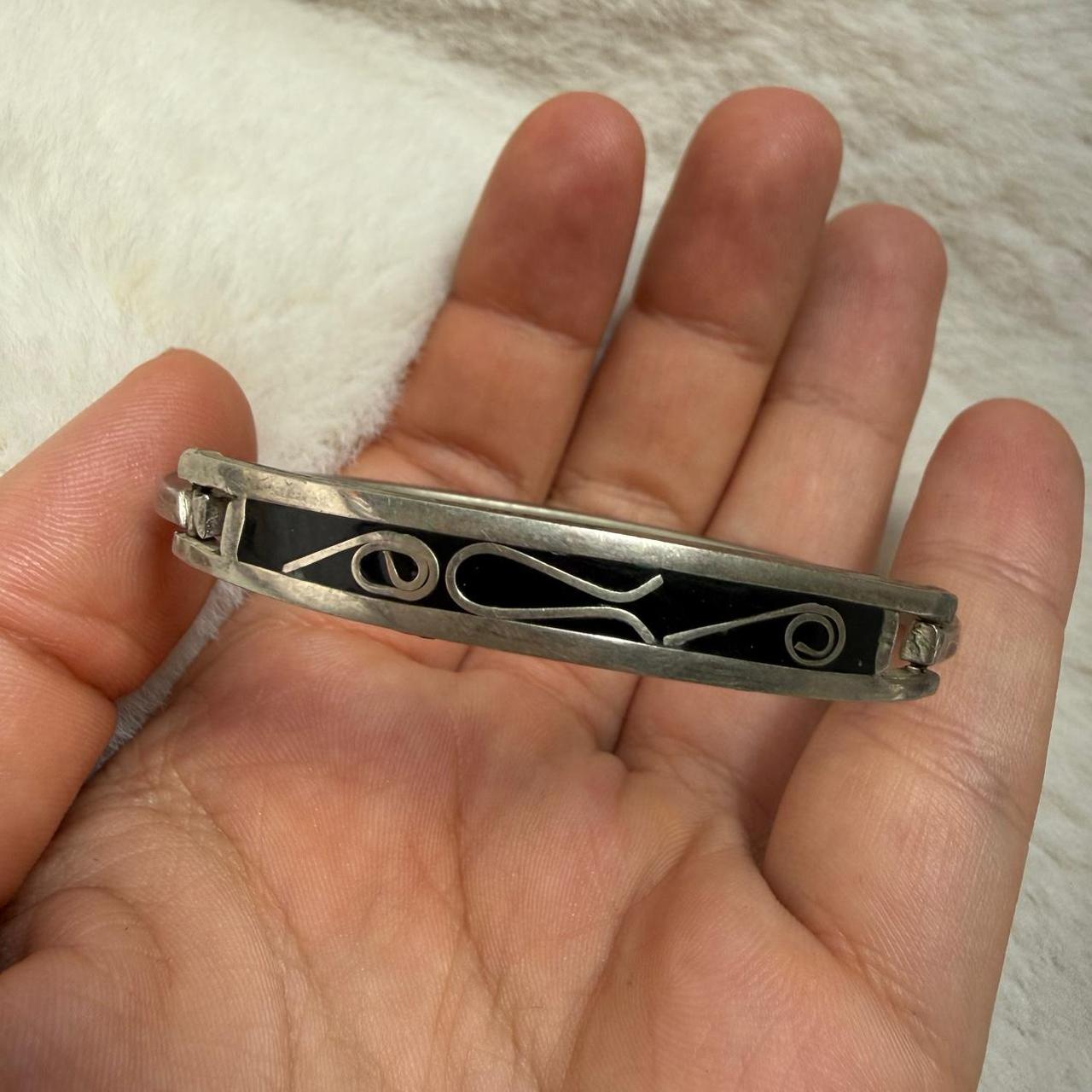 Preloved Women's Bracelet - Silver/Black – Basic … - image 6