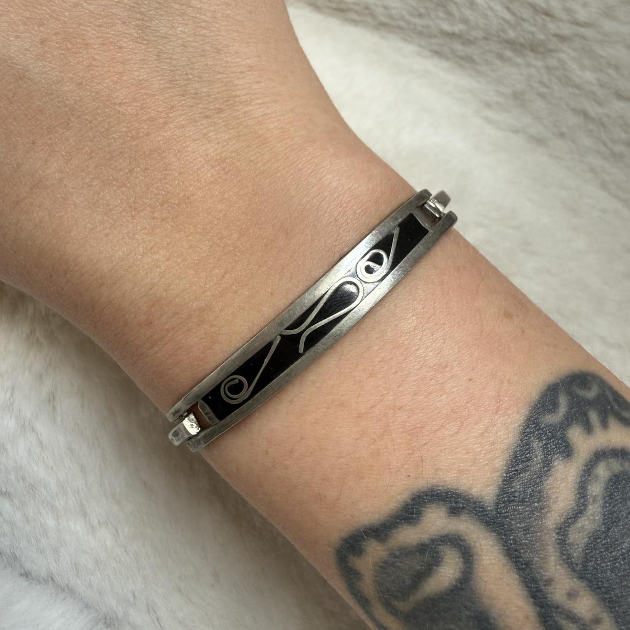 Preloved Women's Bracelet - Silver/Black – Basic … - image 3