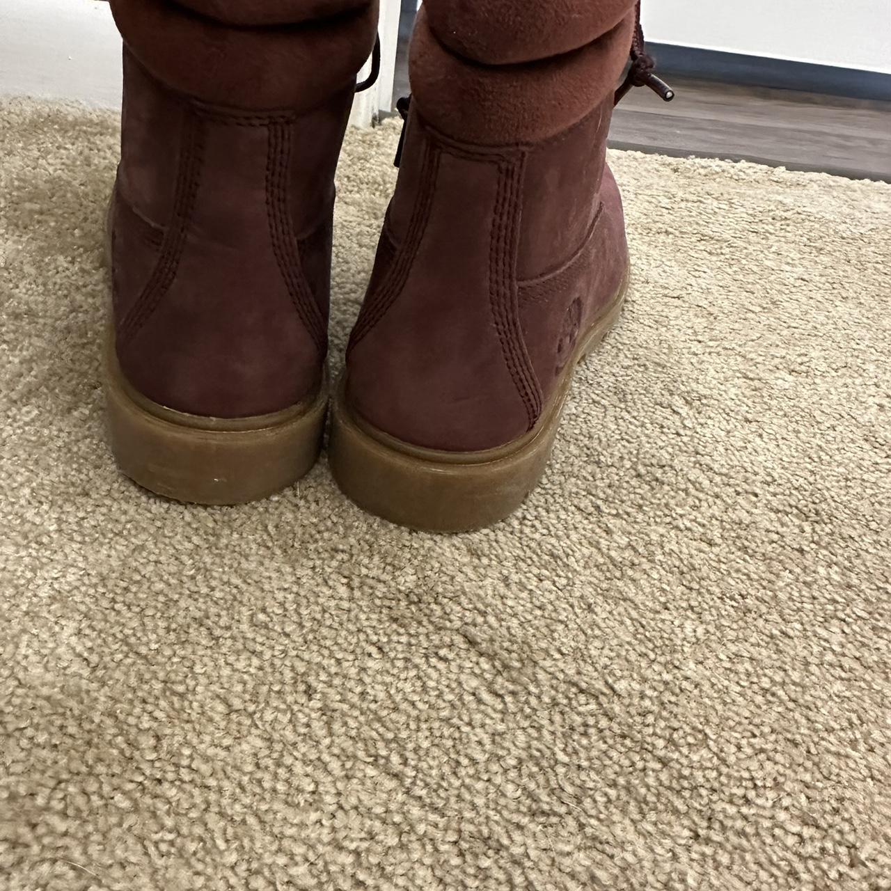 Timberland Women's Lace up Boots Burgundy/Purple US