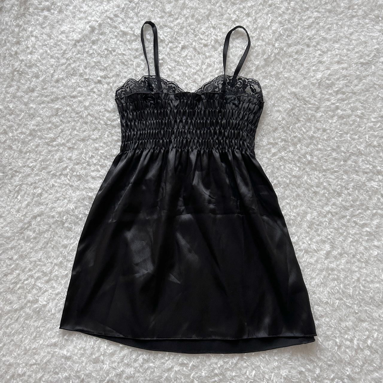 dark coquette camisole with lace detailing and bows... - Depop
