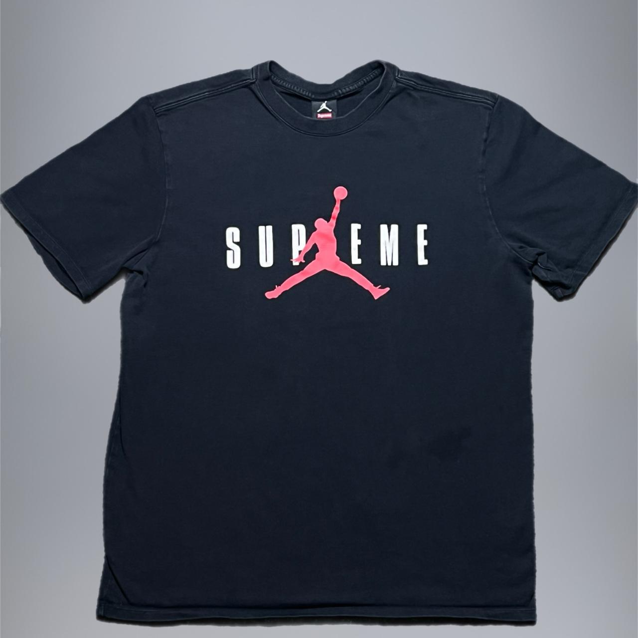 Supreme jordan hot sale tee black