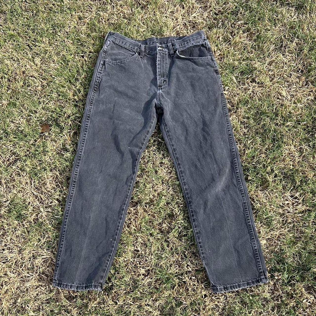 Vintage Rustler Jeans Washed Black Super Great... - Depop