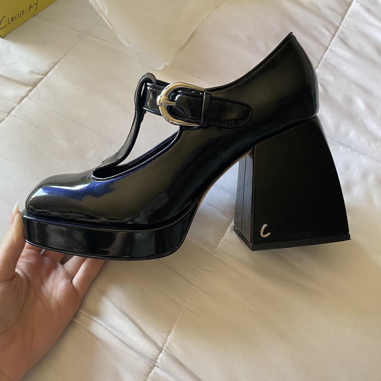 Circus NY Kay Mary Jane Heel - Shiny Black Size 7... - Depop