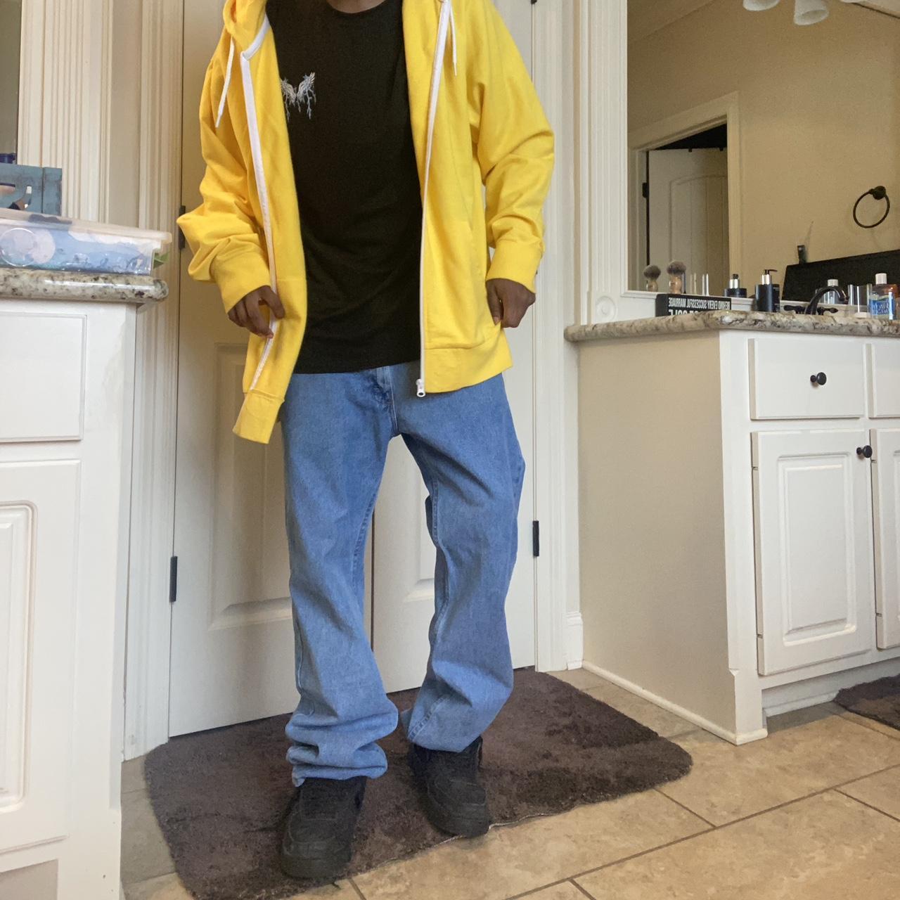 vintage old navy yellow jacket 2xl feel free to... Depop