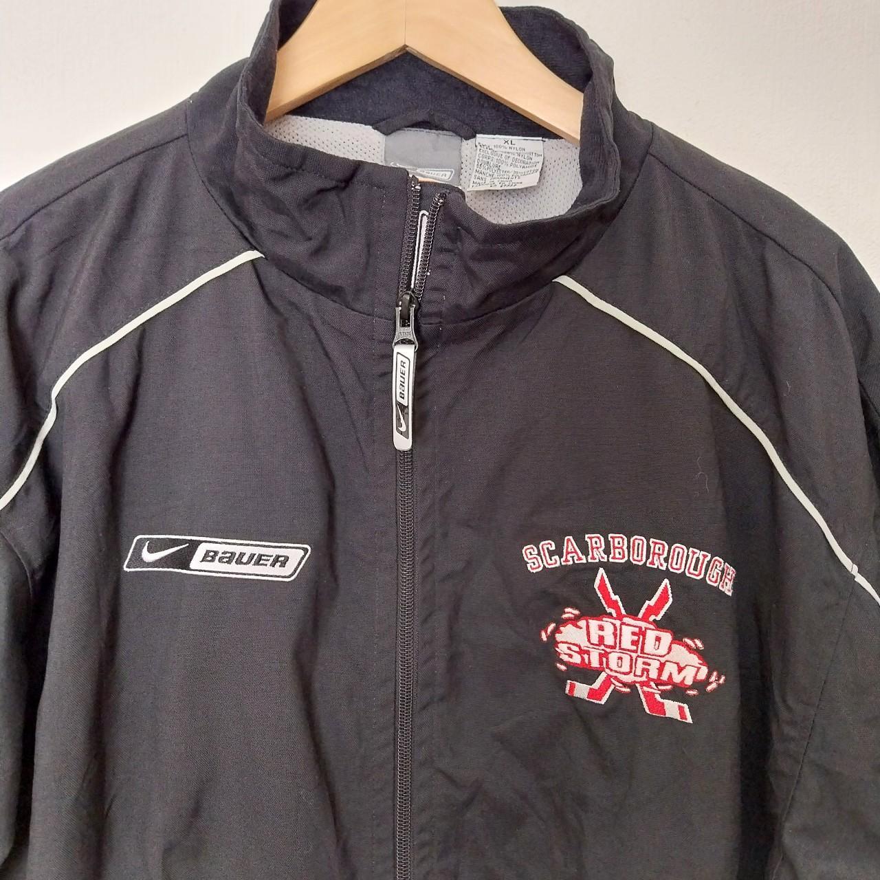 Vintage NIKE Bauer Jacket Blue Heavy Large Full Zip Pockets Phantom Travel  | eBay