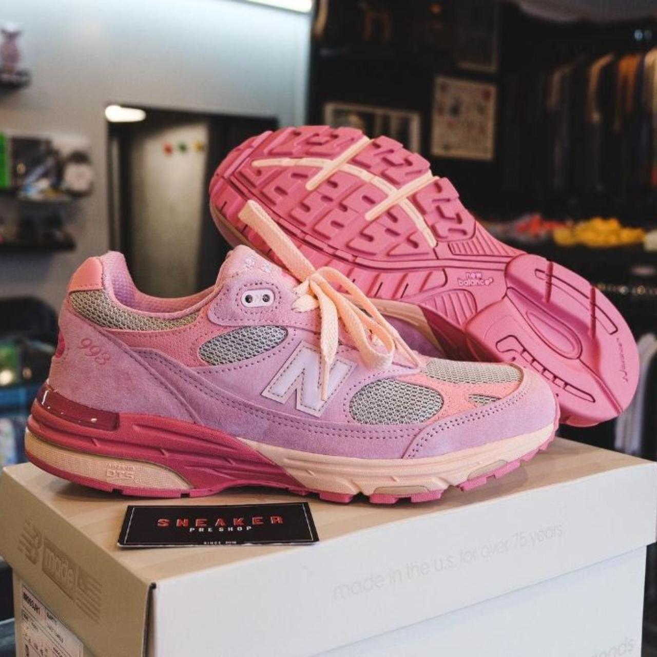 Pink 993 new balance shoes best sale