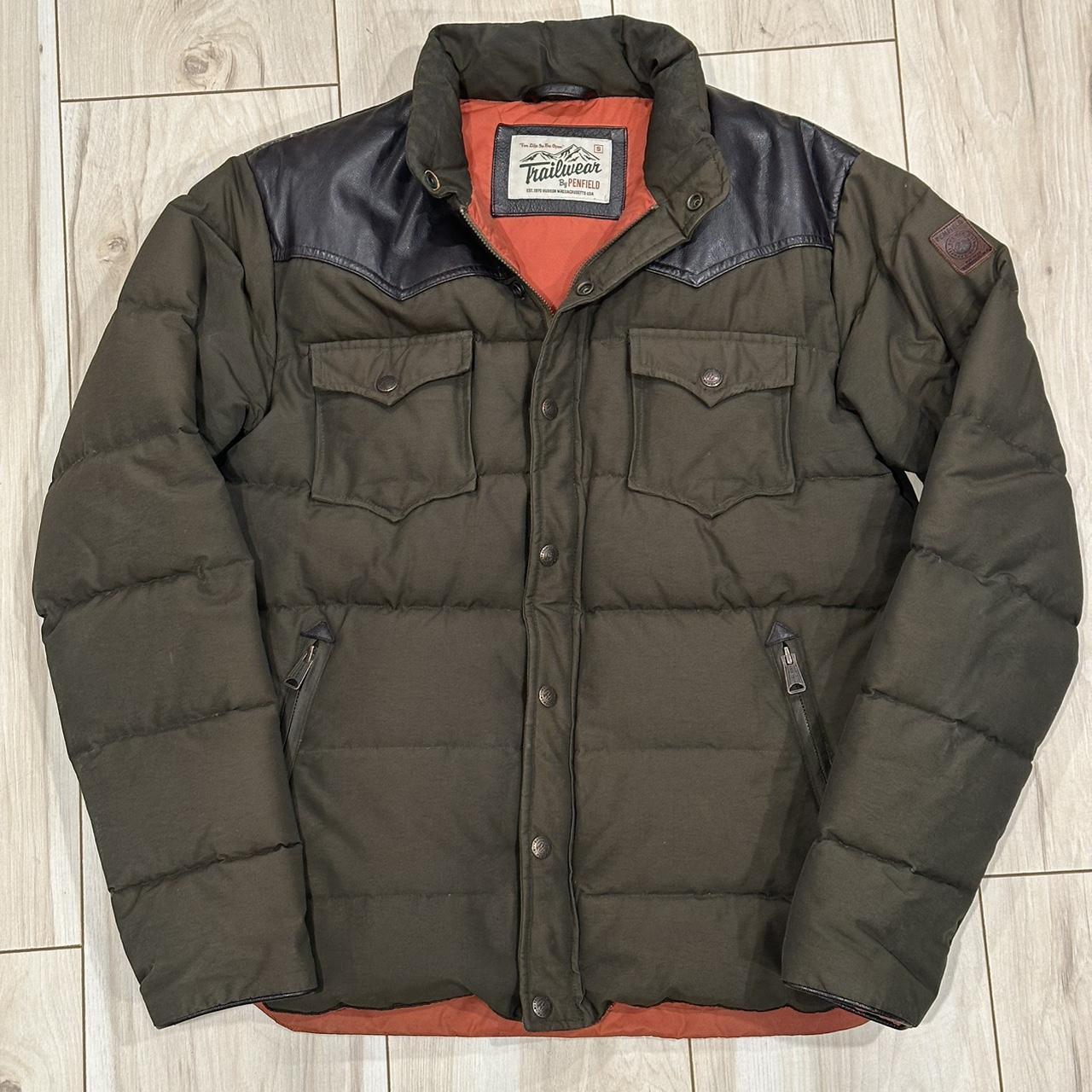 Penfield Stapleton Down Jacket Olive Drab with Burnt