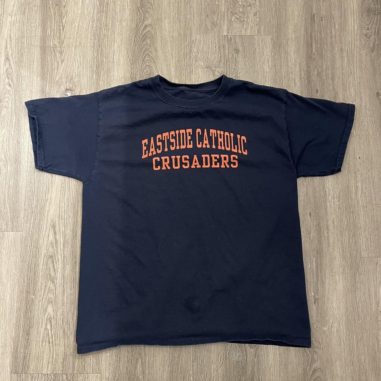 Vintage Faded Eastside Catholic Crusaders T-Shirt... - Depop