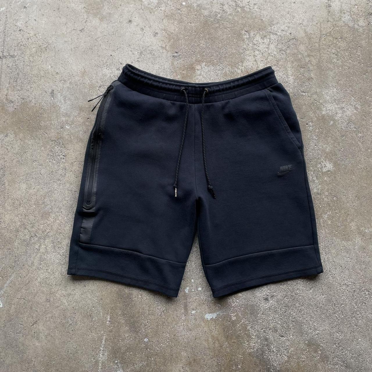 Black Nike Tech Fleece Shorts Size Large perfect... - Depop