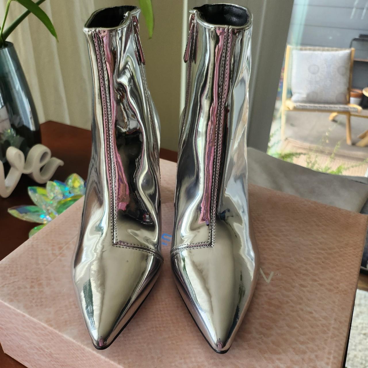 Silver hot sale mirror boots