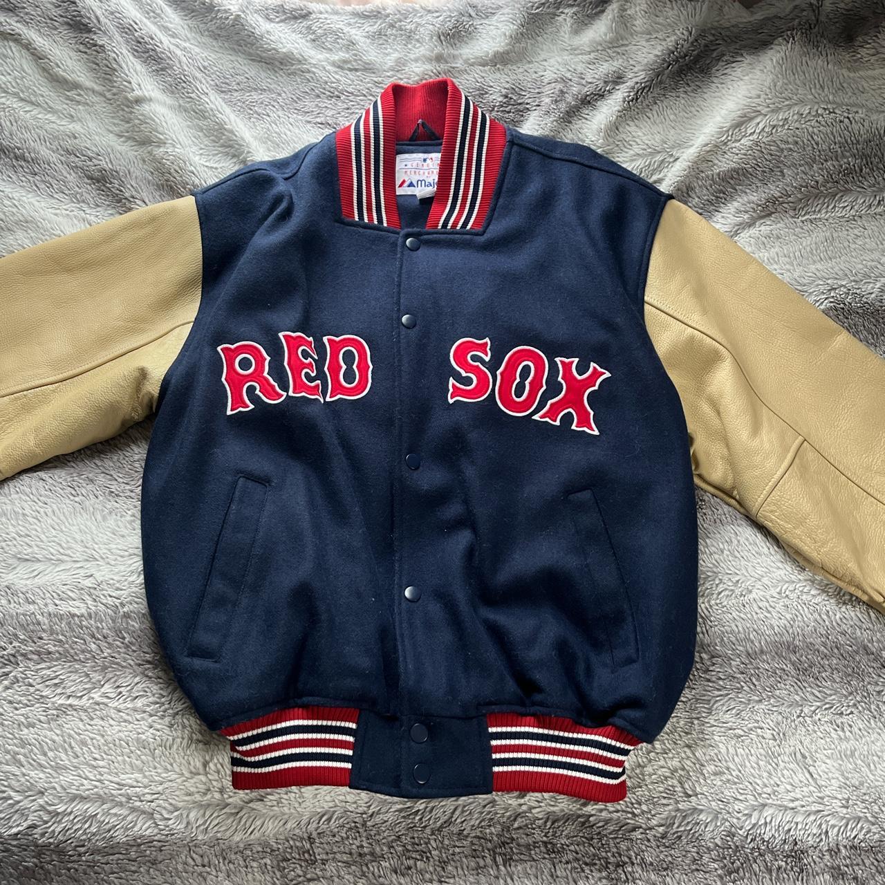 VINTAGE MAJESTIC boston red sox jacket authentic - Depop