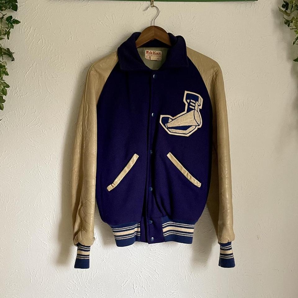 Varsity Jacket Purple&Cream