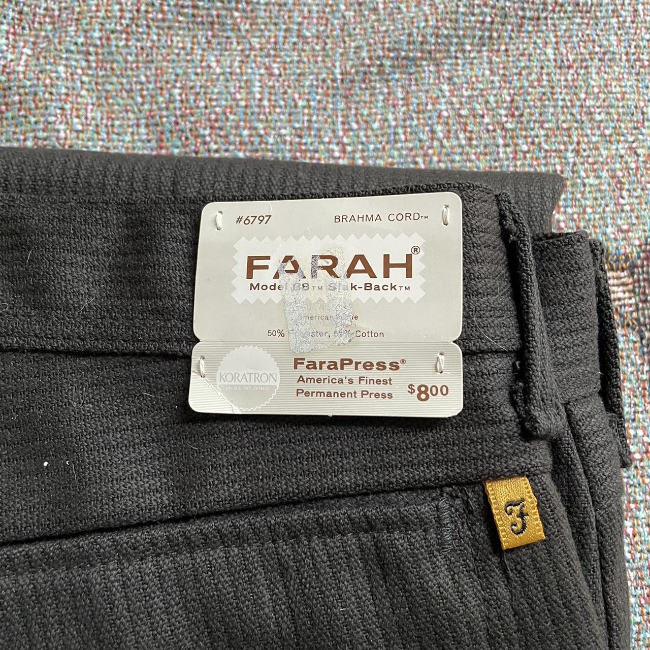 Farah Men's Grey and Silver Trousers (2)