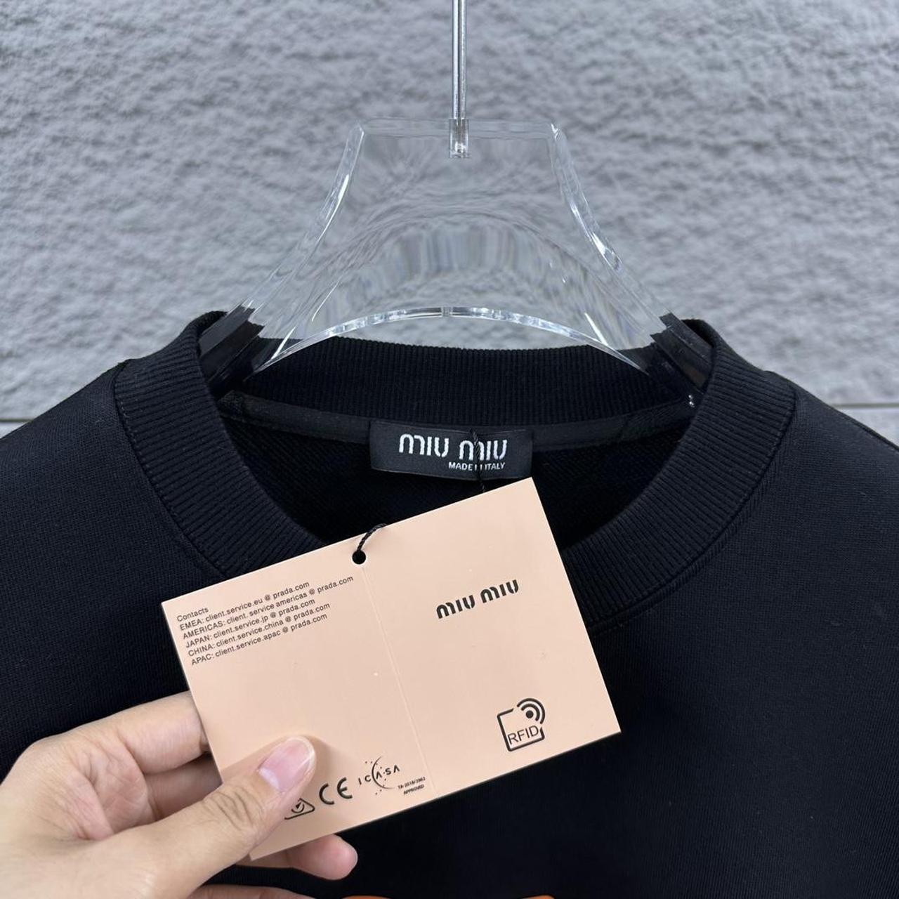 Miu Miu Women's Sweatshirt - Black - L – Miu Miu … - image 3