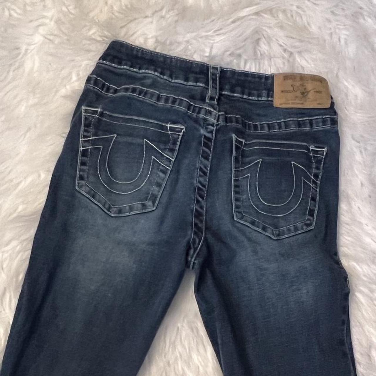 Dark washed denim True Religion jeans Size 12 kids... - Depop