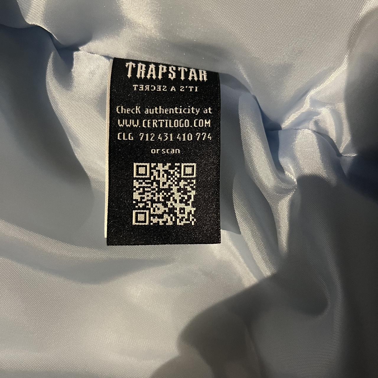 Trapstar Decoded Hooded Puffer Jacket 2.0 Ice Blue... Depop