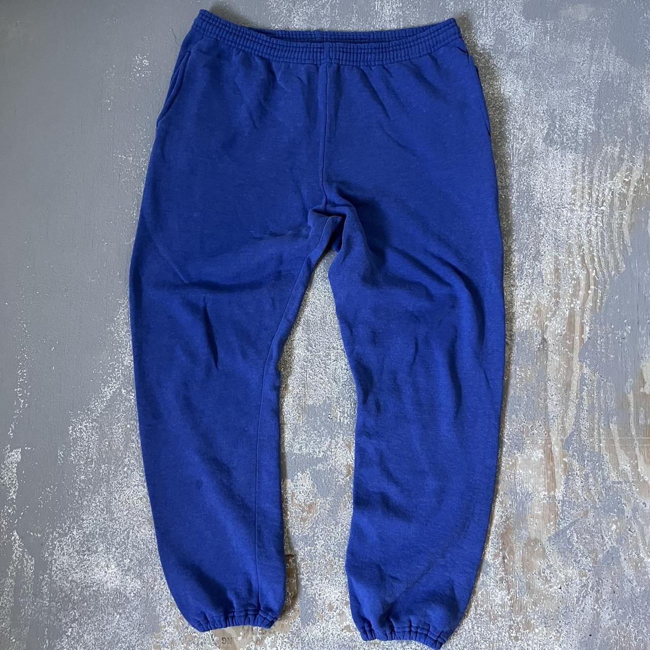 vintage russell athletic made in usa blue sweatpants... - Depop