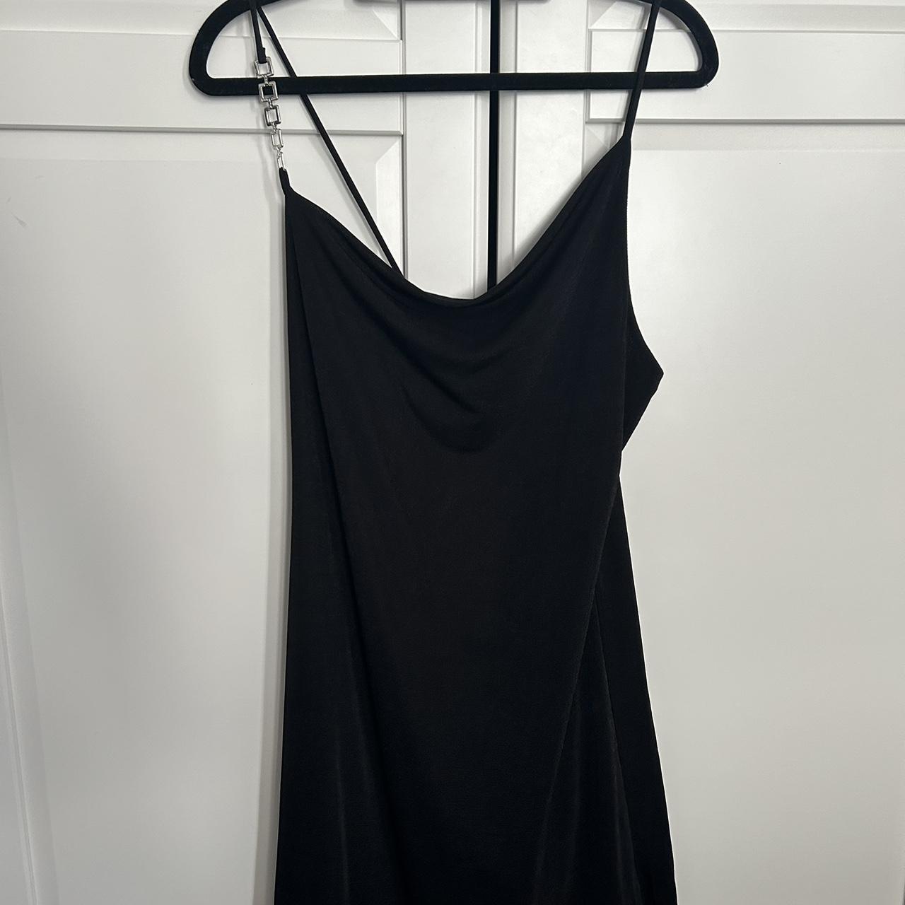 bershka black floral dress