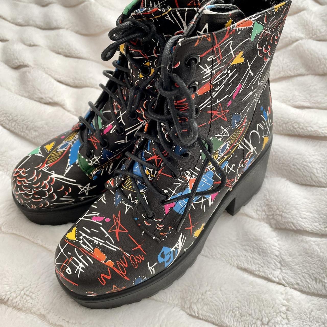 koi footwear graffiti boots Depop
