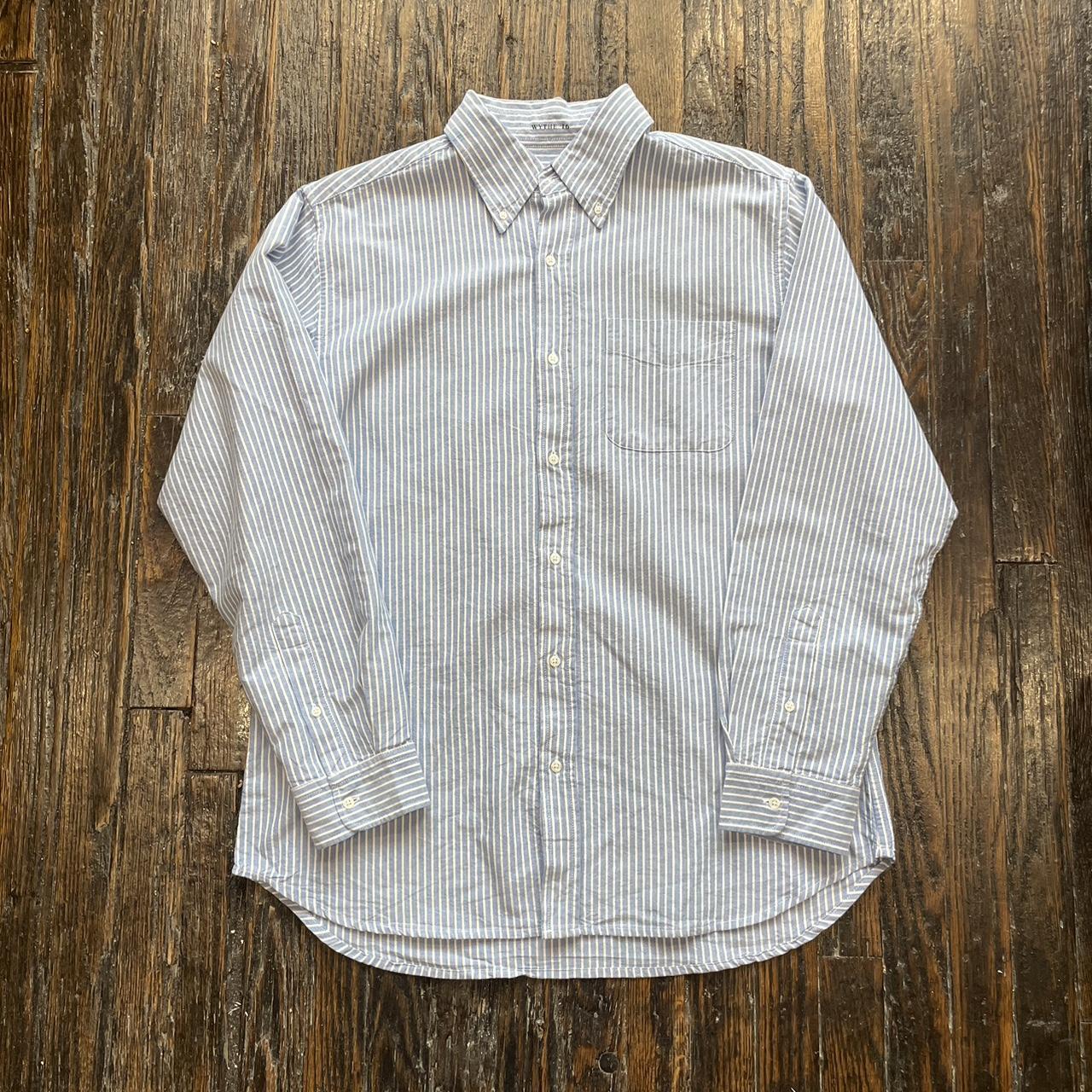 WYTHE NEW YORK STRIPED OXFORD SHIRT PERFECT CASUAL... - Depop